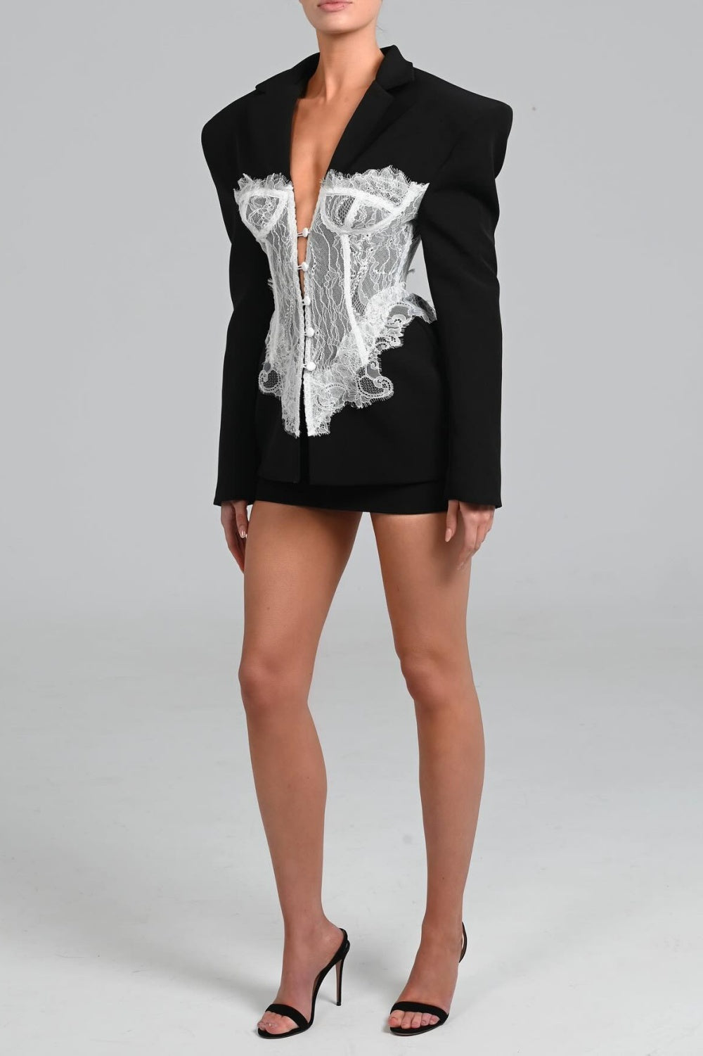 ALVERA LACE CORSET BLAZER