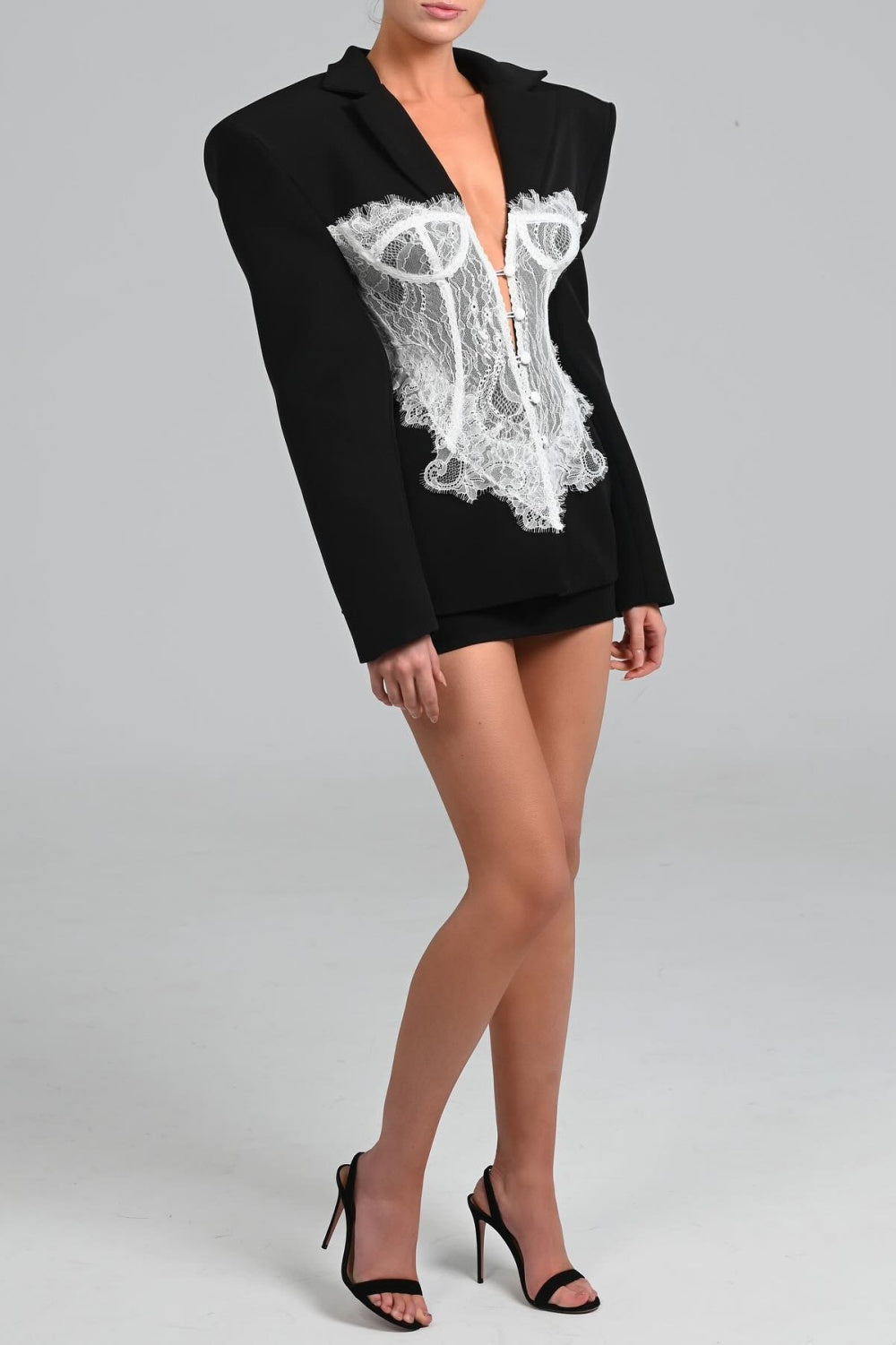 ALVERA LACE CORSET BLAZER